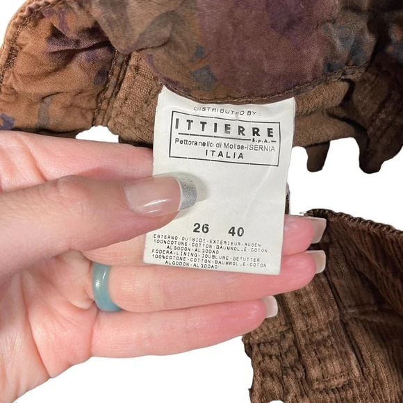 Dolce & Gabbana Lovely Corduroy‎ Brown Straight Y2K Pants Size 40 / 26 - Picture 10 of 11